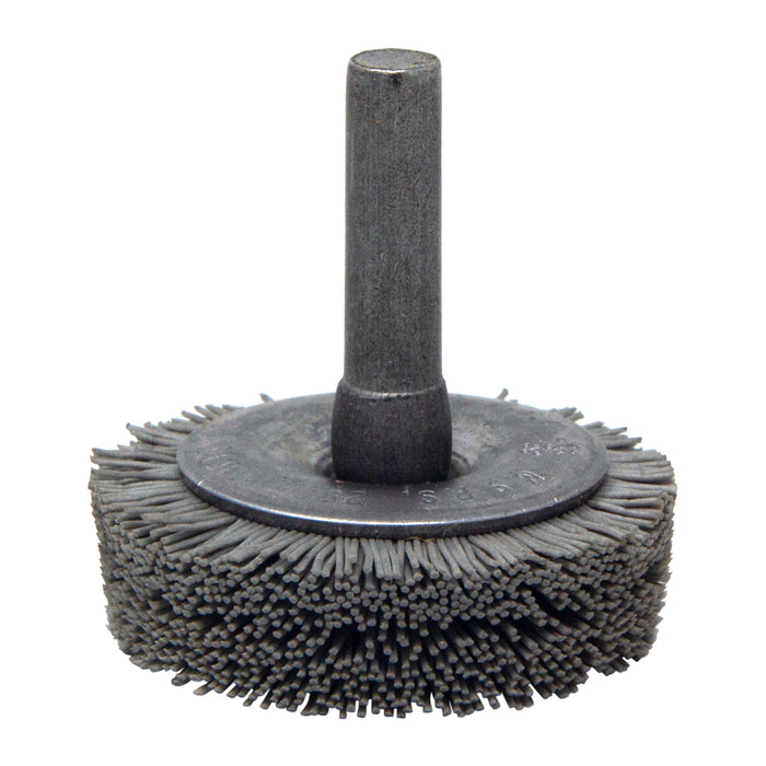 BRM BMF14AY500AO 1.5" Mandrel Flare Brush, 500 Grit Aluminum Oxide, .250" Shank Dia., .250" Trim