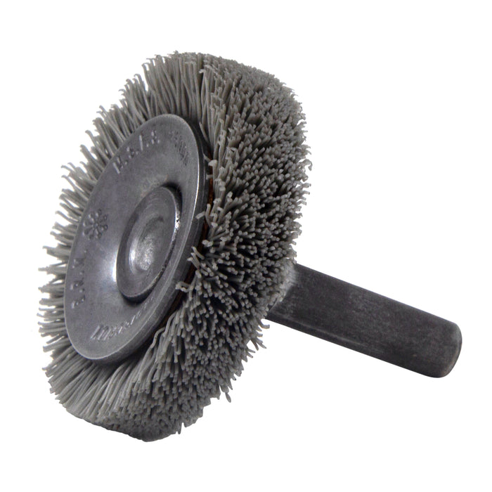 BRM BMF16AY600AO 1.75" Mandrel Flare Brush, 600 Grit Aluminum Oxide, .250" Shank Dia., .375" Trim