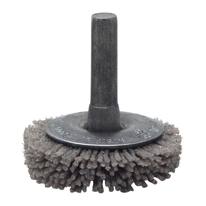 BRM BMF16AY80AO 1.75" Mandrel Flare Brush, 80 Grit Aluminum Oxide, .250" Shank Dia., .375" Trim