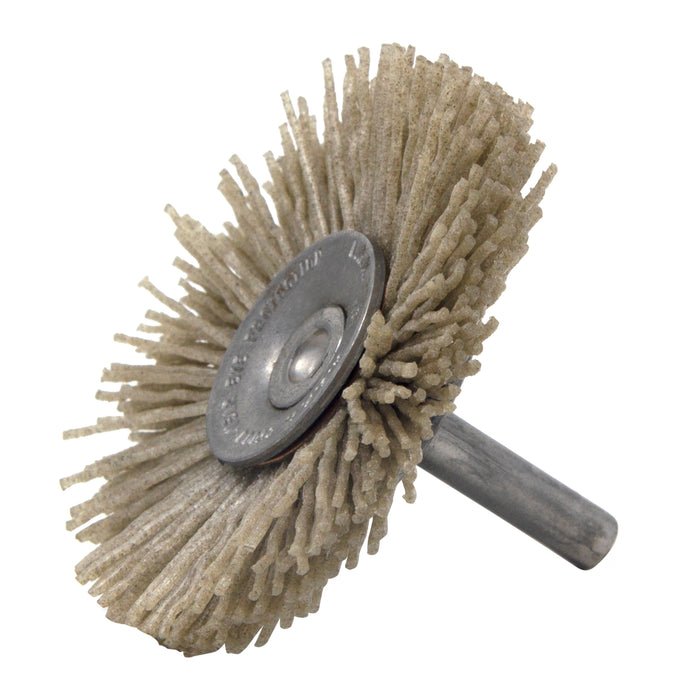 BRM BMF25AY600AO 2.5" Mandrel Flare Brush, 600 Grit Aluminum Oxide, .250" Shank Dia., .687" Trim