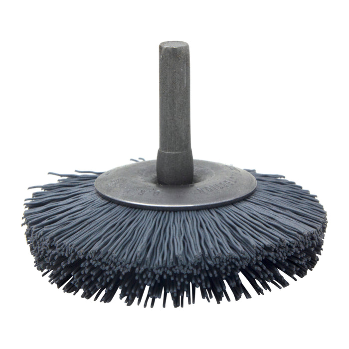 BRM BMF30AY80SC 3" Mandrel Flare Brush, 80 Grit Silicon Carbide, .250" Shank Dia., .812" Trim