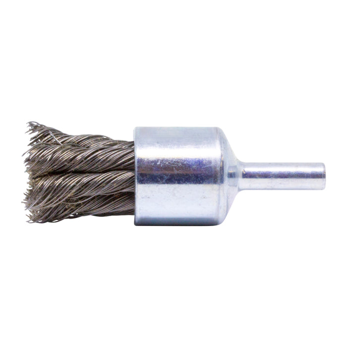BRM BNH614 Knotted End Brush. .750" Dia., .014CS, .875" Trim Length, .250" Shank Diameter