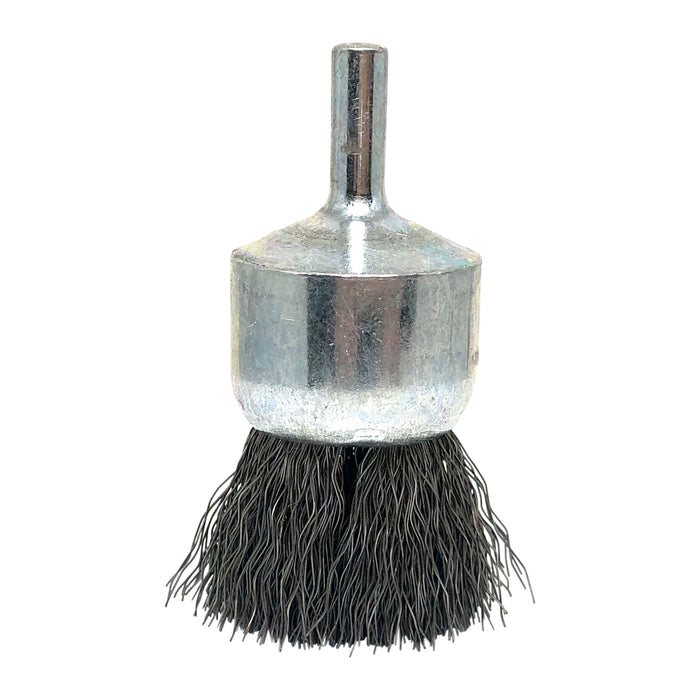 BRM BNS10S06 Solid End Brush, 1" Dia., .006SS, .875" Trim Length, .250" Shank Diameter