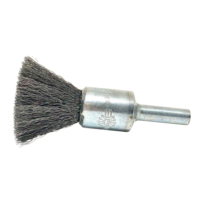 BRM BNS4S06 Solid End Brush, .500" Dia., .006SS, .875" Trim Length, .250" Shank Diameter