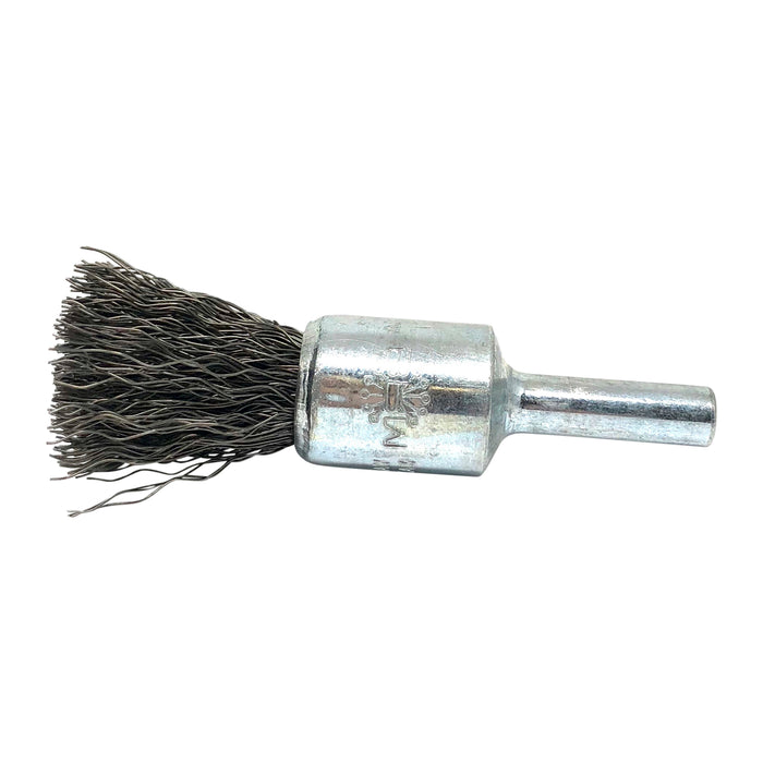 BRM BNS4S10 Solid End Brush, .500" Dia., .010SS, .875" Trim Length, .250" Shank Diameter