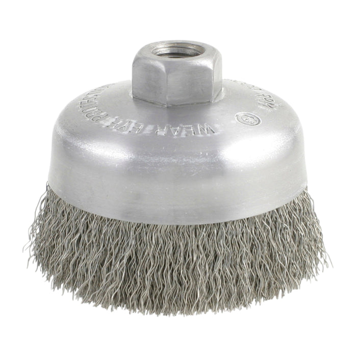 BRM BUC514 Wire Cup Brush 5" diameter, 1" Trim Length, 5/8-11 Arbor Hole, .014 Hi-Temp Carbon Steel