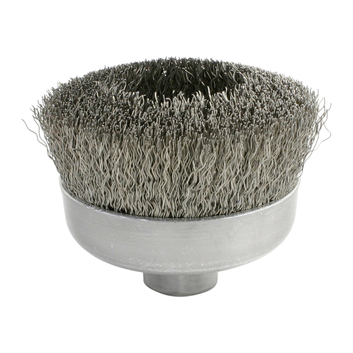 BRM BUC314 Wire Cup Brush 3" diameter, 1" Trim Length, 5/8-11 Arbor Hole, .014 Hi-Temp Carbon Steel