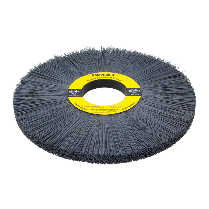 BRM CW812500SC NAMPOWER Abrasive Wheel Brush, 8" Diameter, 500SC, 2" Arbor Hole, 2.5" Trim Length