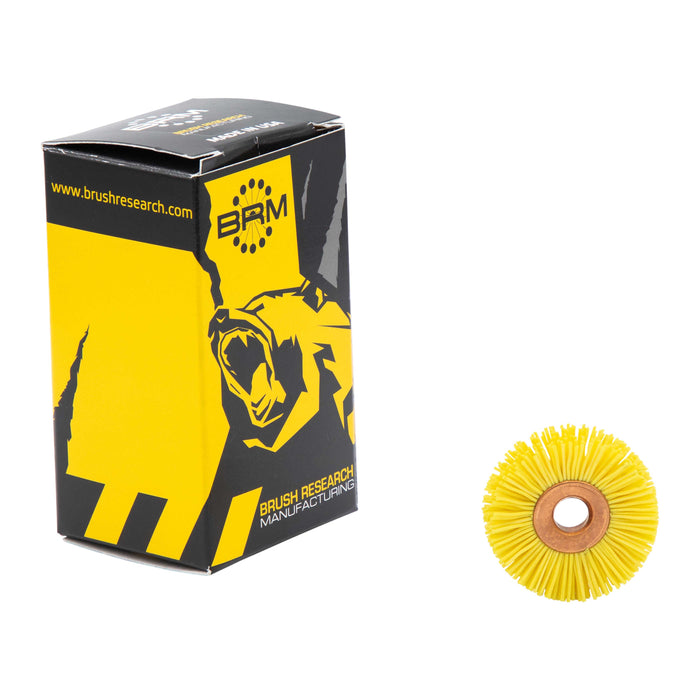 BRM CY1022120CG NAMPOWER Ceramic Wheel Brush 1" Dia., 120 Grit, 0.375" Arbor, 0.125" Trim Length