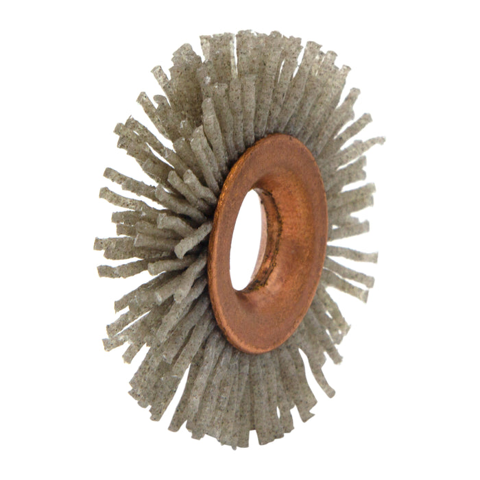 BRM CY11480AO Abrasive Nylon Copper Center Wheel, 1.25" Dia., 80AO, .375" Arbor Hole, .250" Trim
