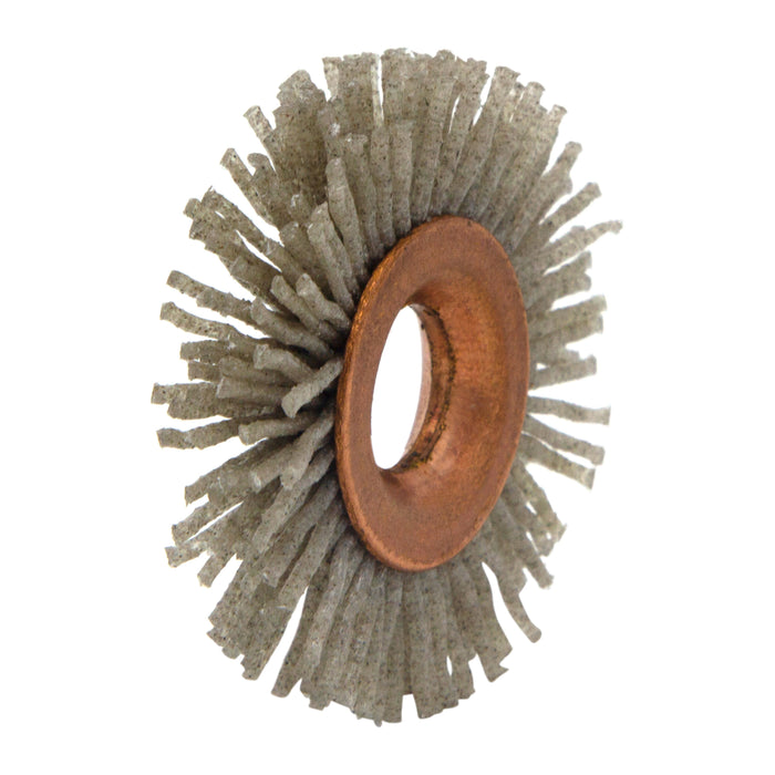 BRM CY114120AO Abrasive Nylon Copper Center Wheel, 1.25" Dia., 120AO, .375" Arbor Hole, .250" Trim