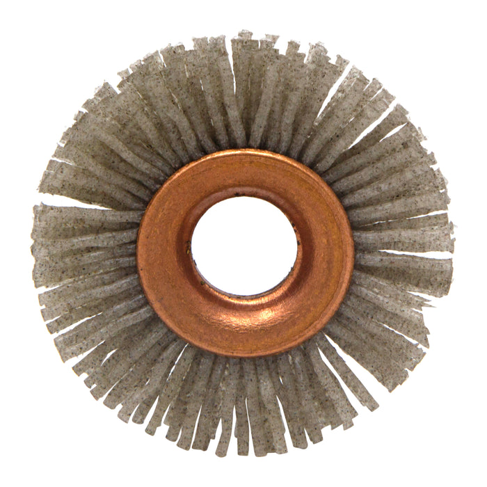 BRM CY11280AO Abrasive Nylon Copper Center Wheel, 1.5" Dia., 80AO, .375" Arbor Hole, .375" Trim