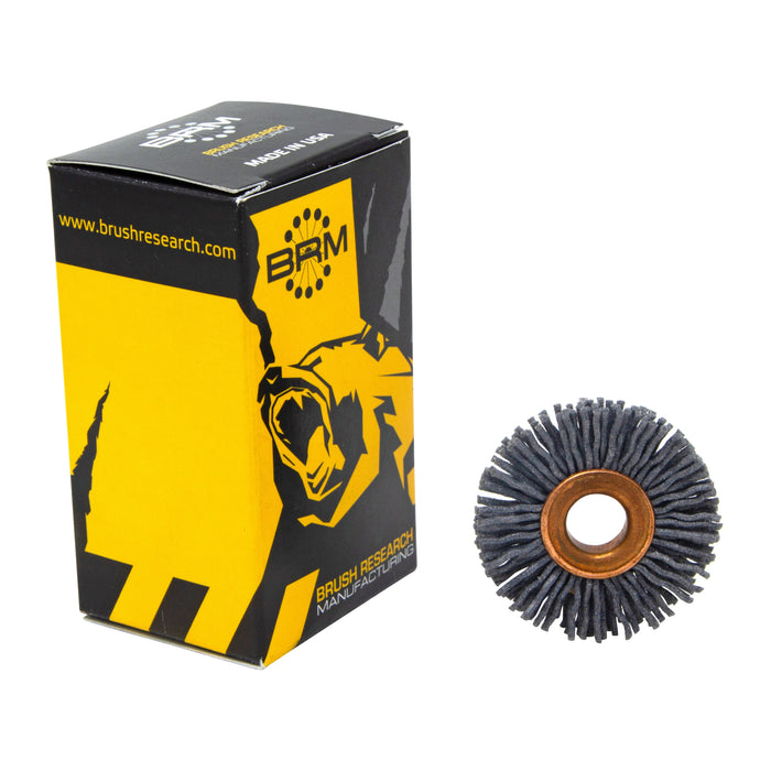 BRM CY112120SC Abrasive Nylon Copper Center Wheel, 1.5" Dia., 120SC, .375" Arbor Hole, .375" Trim