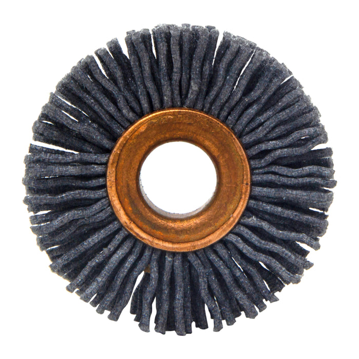 BRM CY114120SC Abrasive Nylon Copper Center Wheel, 1.25" Dia., 120SC, .375" Arbor Hole, .250" Trim
