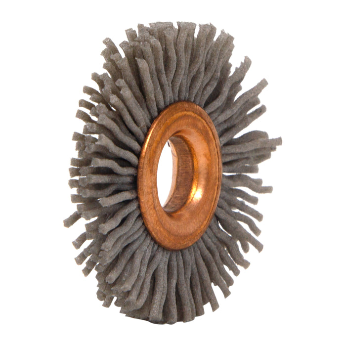 BRM CY112180AO Abrasive Nylon Copper Center Wheel, 1.5" Dia., 180AO, .375" Arbor Hole, .375" Trim