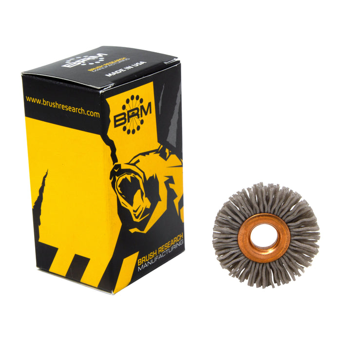 BRM CY1180AO Abrasive Nylon Copper Center Wheel, 1" Dia., 180AO, .375" Arbor Hole, .125" Trim