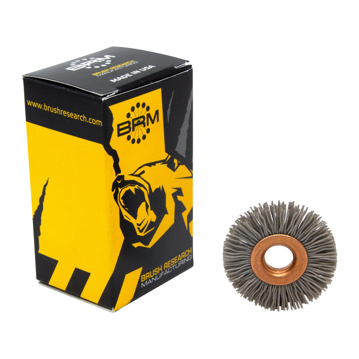 BRM CY1320AO Abrasive Nylon Copper Center Wheel, 1" Dia., 320AO, .375" Arbor Hole, .125" Trim