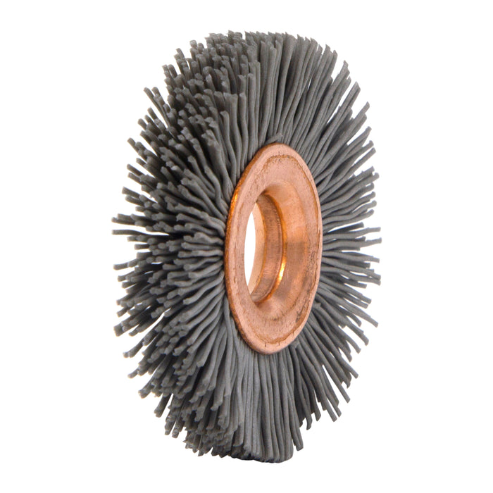 BRM CY1500AO Abrasive Nylon Copper Center Wheel, 1" Dia., 500AO, .375" Arbor Hole, .125" Trim