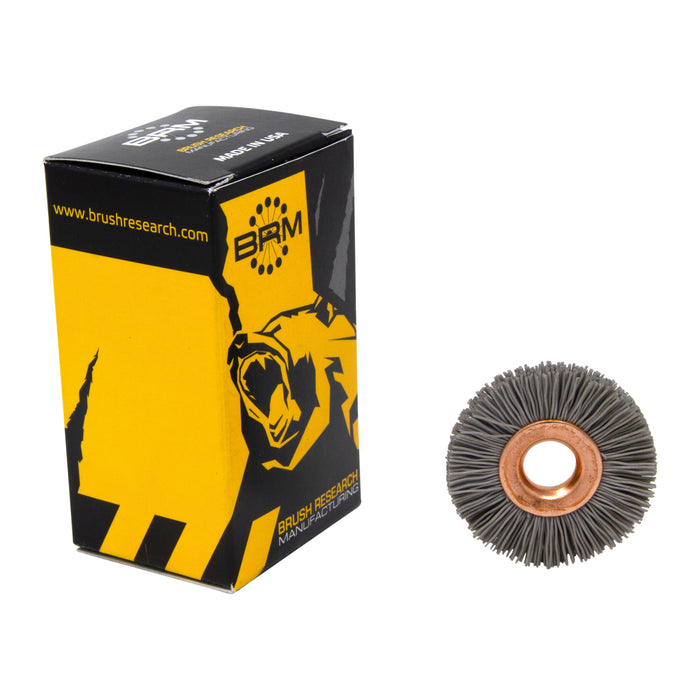 BRM CY1500AO Abrasive Nylon Copper Center Wheel, 1" Dia., 500AO, .375" Arbor Hole, .125" Trim