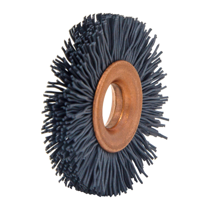 BRM CY1500SC Abrasive Nylon Copper Center Wheel, 1" Dia., 500SC, .375" Arbor Hole, .125" Trim