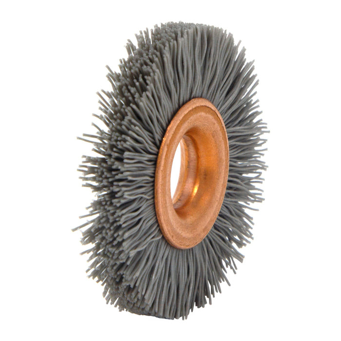 BRM CY1600AO Abrasive Nylon Copper Center Wheel, 1" Dia., 600AO, .375" Arbor Hole, .125" Trim
