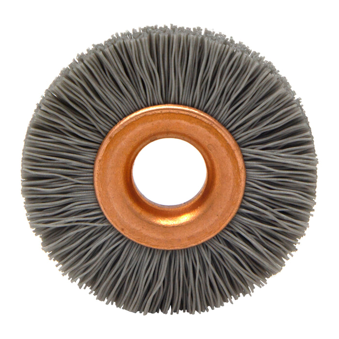 BRM CY112600AO Abrasive Nylon Copper Center Wheel, 1.5" Dia., 600AO, .375" Arbor Hole, .375" Trim