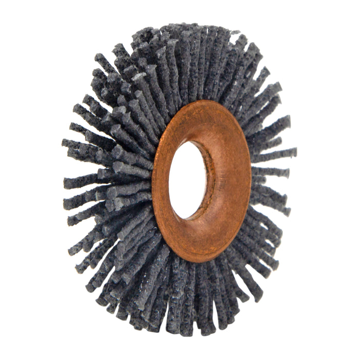 BRM CY11280SC Abrasive Nylon Copper Center Wheel, 1.5" Dia., 80SC, .375" Arbor Hole, .375" Trim