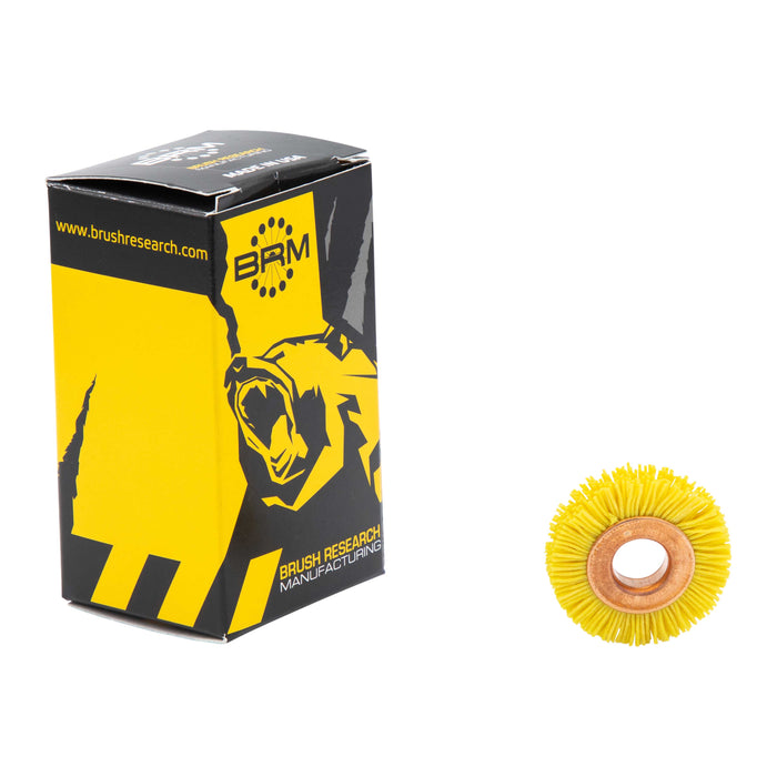 BRM CY114320CG NAMPOWER Ceramic Wheel Brush 1.25" Dia., 320 Grit, 0.375" Arbor, 0.25" Trim Length