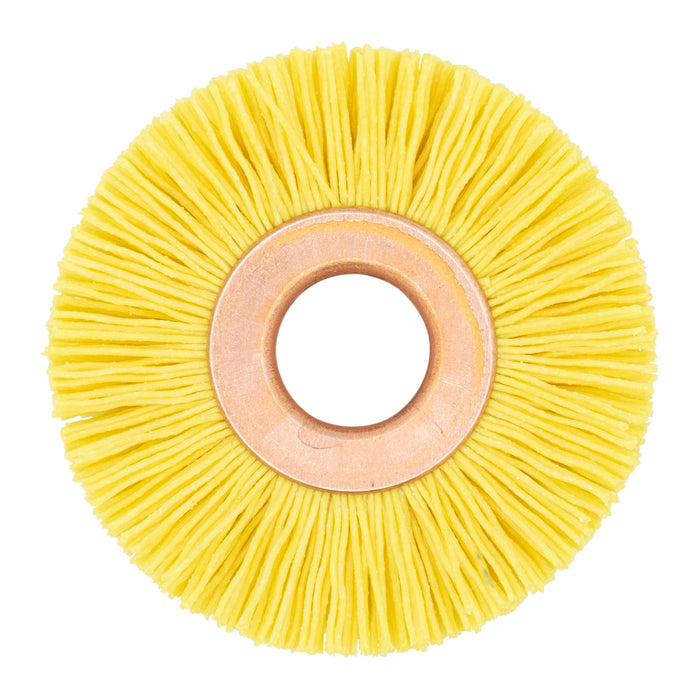 BRM CY2022120CG NAMPOWER Ceramic Wheel Brush 2" Dia., 120 Grit, 0.5" Arbor, 0.5" Trim Length
