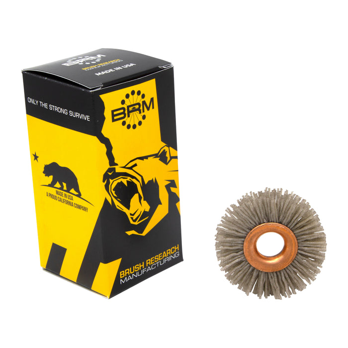 BRM CY2120AO Abrasive Nylon Copper Center Wheel, 2" Dia., 120AO, .500" Arbor Hole, .500" Trim
