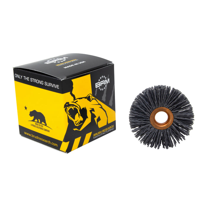 BRM CY212120SC Abrasive Nylon Copper Center Wheel, 2.5" Dia., 120SC, .500" Arbor Hole, .750" Trim
