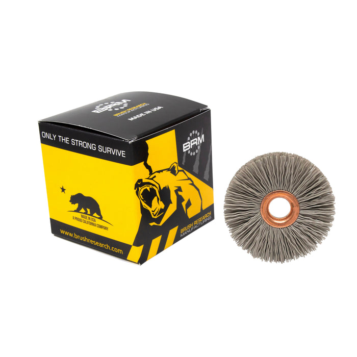 BRM CY2320AO Abrasive Nylon Copper Center Wheel, 2" Dia., 320AO, .500" Arbor Hole, .500" Trim