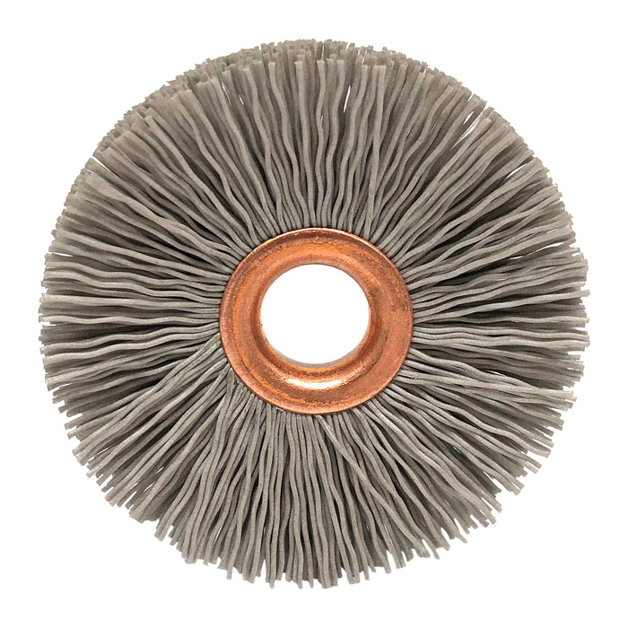 BRM CY2320AO Abrasive Nylon Copper Center Wheel, 2" Dia., 320AO, .500" Arbor Hole, .500" Trim