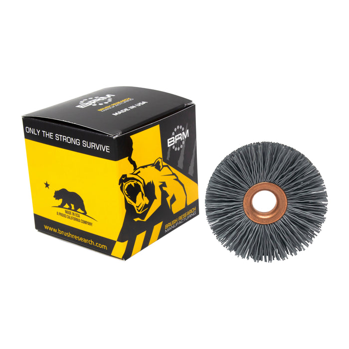 BRM CY2320SC Abrasive Nylon Copper Center Wheel, 2" Dia., 320SC, .500" Arbor Hole, .500" Trim