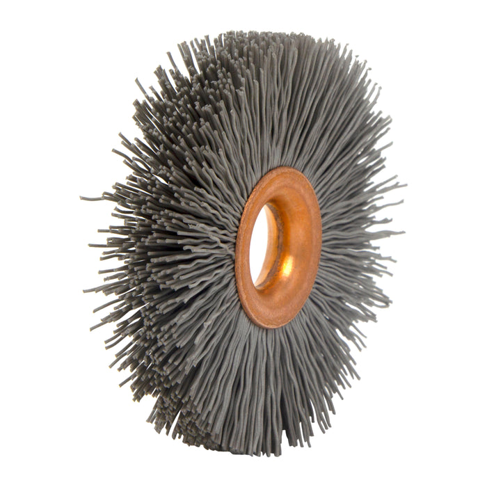 BRM CY212600AO Abrasive Nylon Copper Center Wheel, 2.5" Dia., 600AO, .500" Arbor Hole, .750" Trim