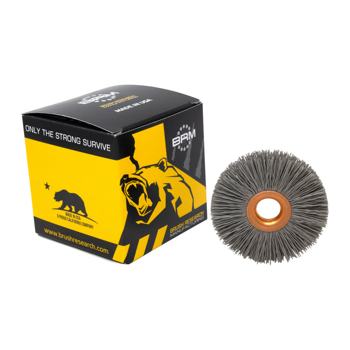 BRM CY212600AO Abrasive Nylon Copper Center Wheel, 2.5" Dia., 600AO, .500" Arbor Hole, .750" Trim