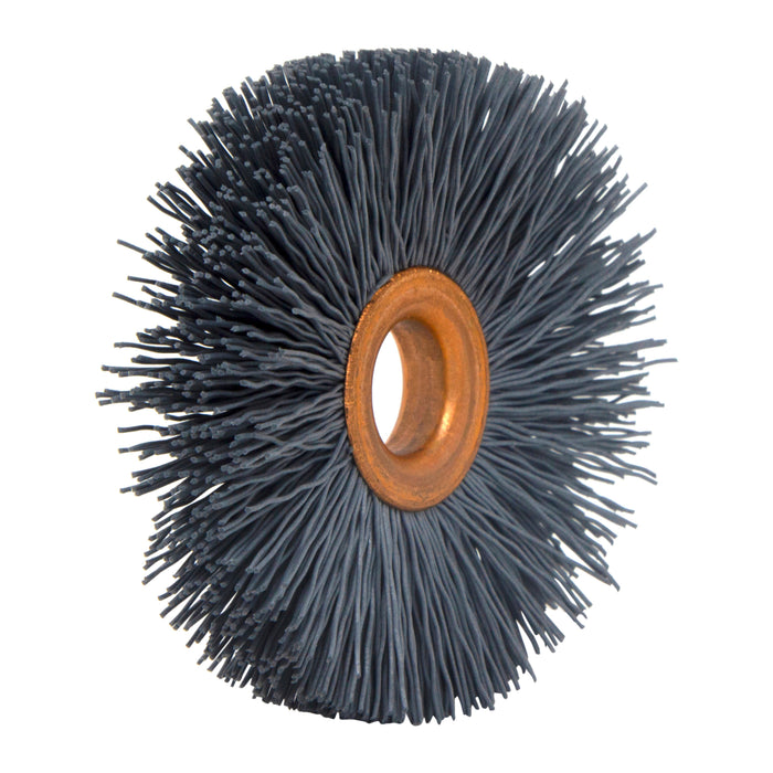 BRM CY212500SC Abrasive Nylon Copper Center Wheel, 2.5" Dia., 500SC, .500" Arbor Hole, .750" Trim