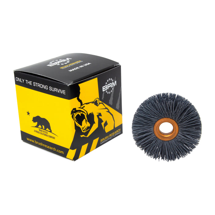 BRM CY2500AO Abrasive Nylon Copper Center Wheel, 2" Dia., 500AO, .500" Arbor Hole, .500" Trim