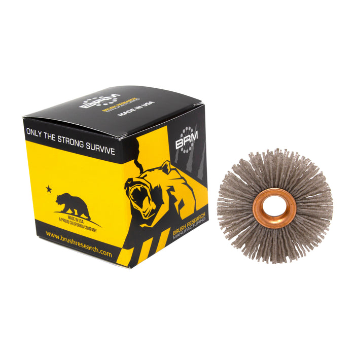 BRM CY21280AO Abrasive Nylon Copper Center Wheel, 2.5" Dia., 80AO, .500" Arbor Hole, .750" Trim