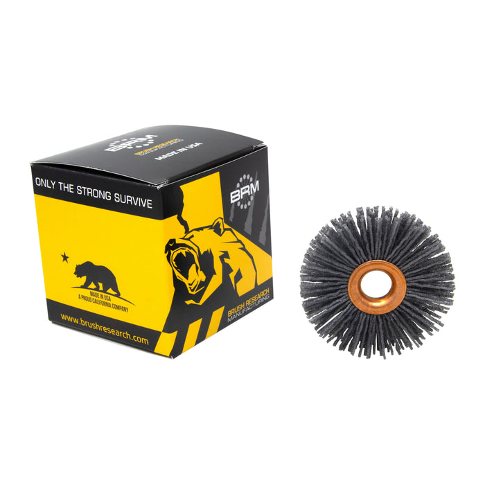BRM CY21280SC Abrasive Nylon Copper Center Wheel, 2.5" Dia., 80SC, .500" Arbor Hole, .750" Trim