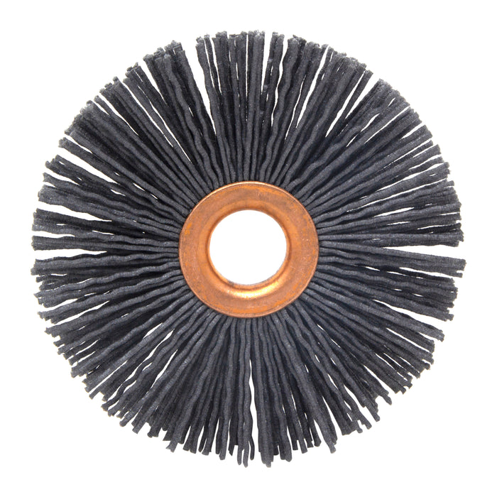 BRM CY3120SCF Abrasive Nylon Copper Center Wheel, 3" Dia., 120SC, .625" Arbor Hole, 1.000" Trim