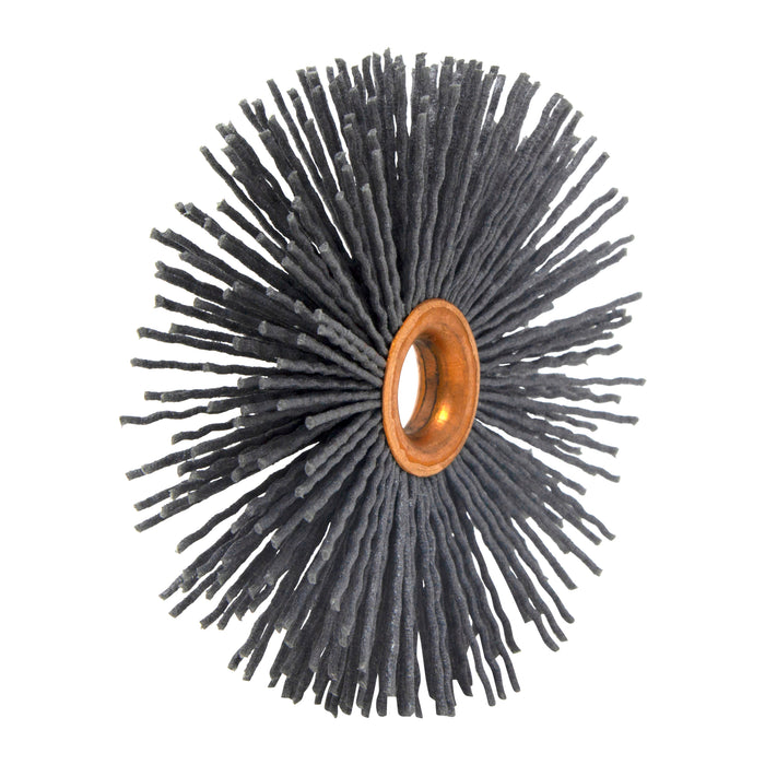BRM CY312120SC Abrasive Nylon Copper Center Wheel, 3.5" Dia., 120SC, .500" Arbor Hole, 1.187" Trim