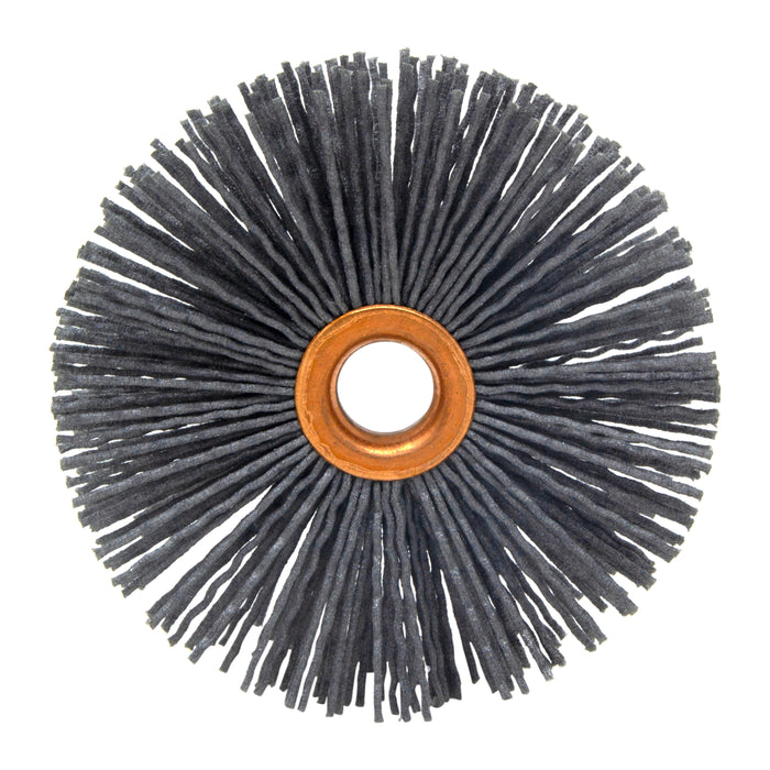 BRM CY3120SC Abrasive Nylon Copper Center Wheel, 3" Dia., 120SC, .500" Arbor Hole, 1.000" Trim