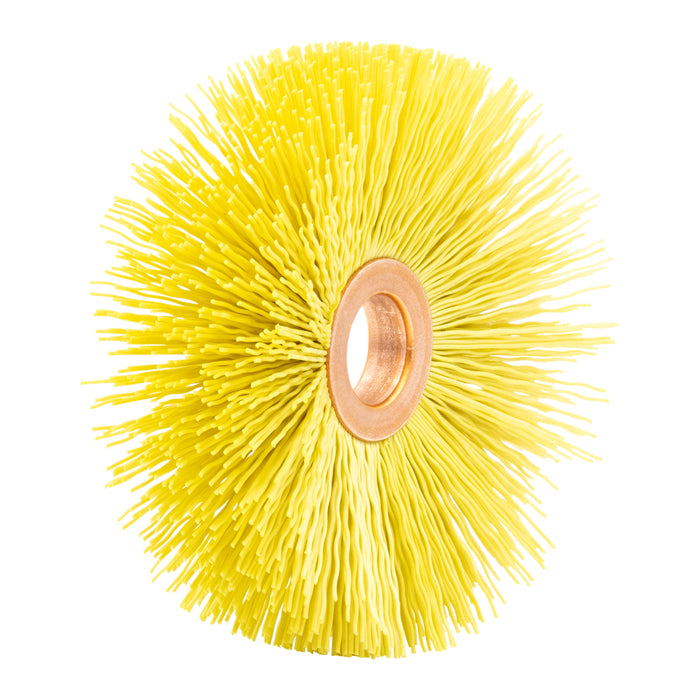 BRM CY312022120CG NAMPOWER Ceramic Wheel Brush 3.5" Dia., 120 Grit, 0.625" Arbor, 1.1875" Trim Length