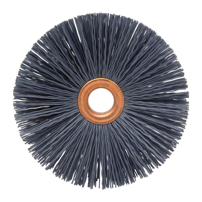 BRM CY4320SCF Abrasive Nylon Copper Center Wheel, 4" Dia., 320SC, .625" Arbor Hole, 1.437" Trim