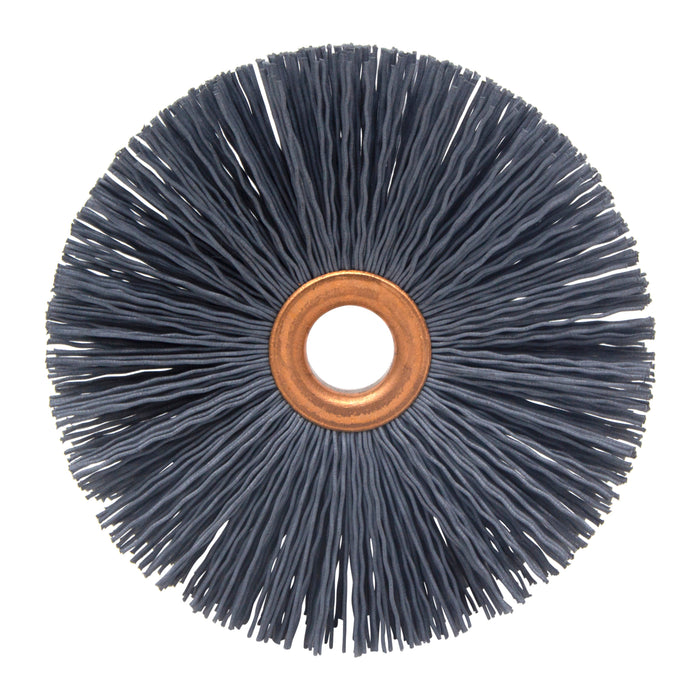 BRM CY3320SC Abrasive Nylon Copper Center Wheel, 3" Dia., 320SC, .500" Arbor Hole, 1.000" Trim