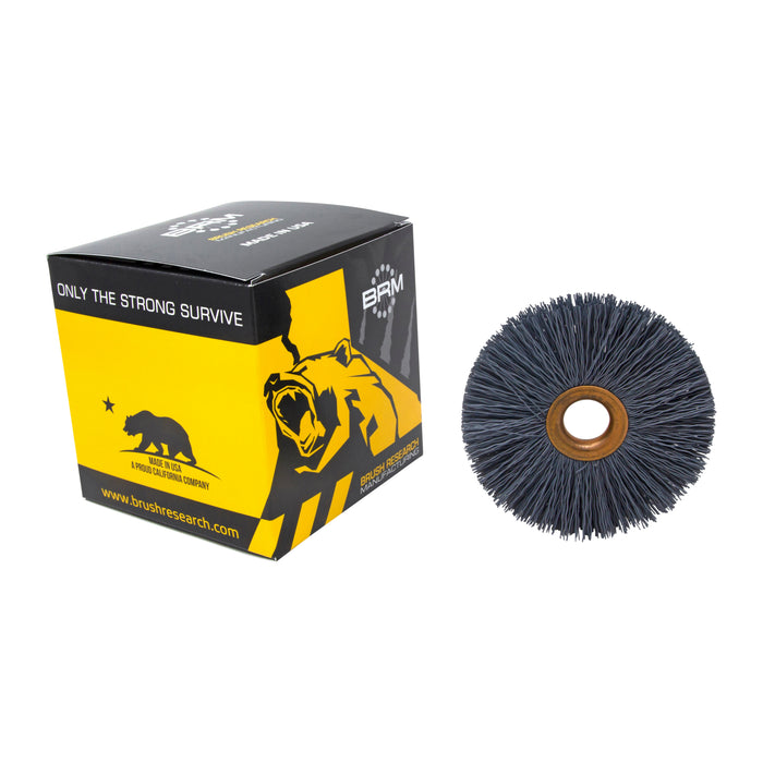 BRM CY3500SCF Abrasive Nylon Copper Center Wheel, 3" Dia., 500SC, .625" Arbor Hole, 1.000" Trim