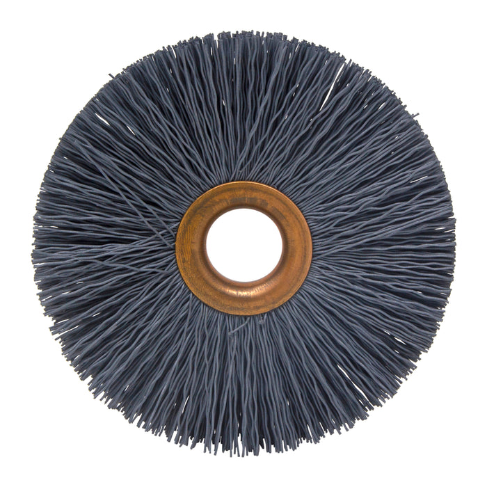 BRM CY3500SC Abrasive Nylon Copper Center Wheel, 3" Dia., 500SC, .500" Arbor Hole, 1.000" Trim