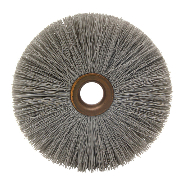 BRM CY312600AO Abrasive Nylon Copper Center Wheel, 3.5" Dia., 600AO, .500" Arbor Hole, 1.187" Trim