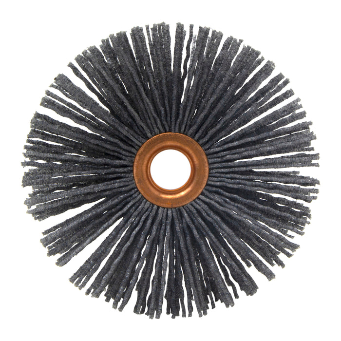 BRM CY380SC Abrasive Nylon Copper Center Wheel, 3" Dia., 80SC, .500" Arbor Hole, 1.000" Trim